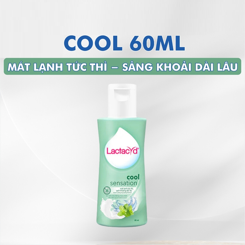 Dung dịch vệ sinh Lactacyd Cool Sensation phụ nữ hương bạc hà 60ml - dung dịch vệ sinh nữ giới ddvs