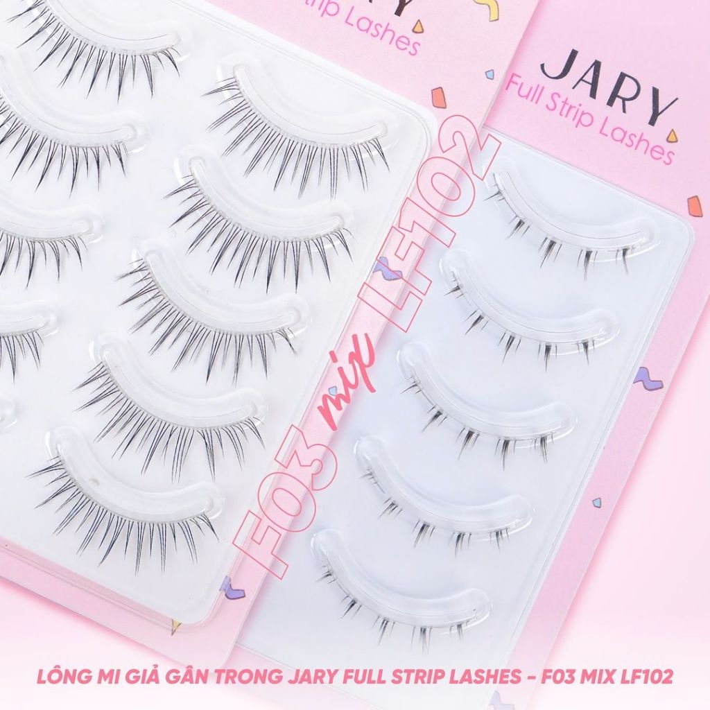 Lông mi giả gân trong tự nhiên Jary Full Strip Lashes - mi giả cao cấp mềm nhẹ tái sử dụng nhiều lần