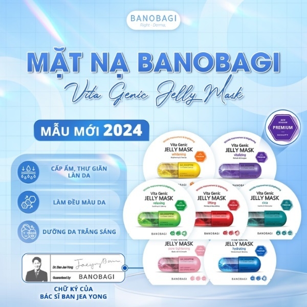 Mặt nạ Banobagi dưỡng da bổ sung Vitamin Vita Genic Jelly Mask Giấy Stemcell BANOBAGI dưỡng ẩm 30ml
