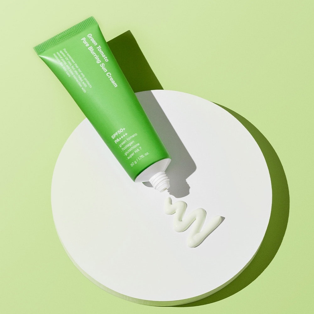 Kem chống nắng Cà chua xanh Sungboon Green Tomato Pore Blurring Sun Cream 50g dưỡng ẩm dịu nhẹ kcn