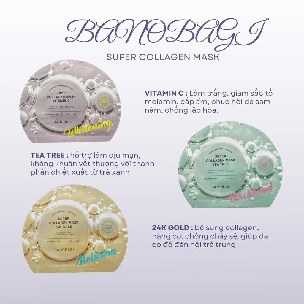 Mặt nạ Banobagi dưỡng da bổ sung Vitamin Vita Genic Jelly Mask Giấy Stemcell BANOBAGI dưỡng ẩm 30ml