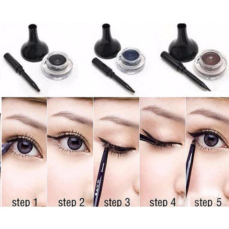 Kẻ mắt dạng gel Tony Moly Backstage Eyeliner Gel tonymoly 2 màu nâu/đen không lem trôi chính hãng 4g