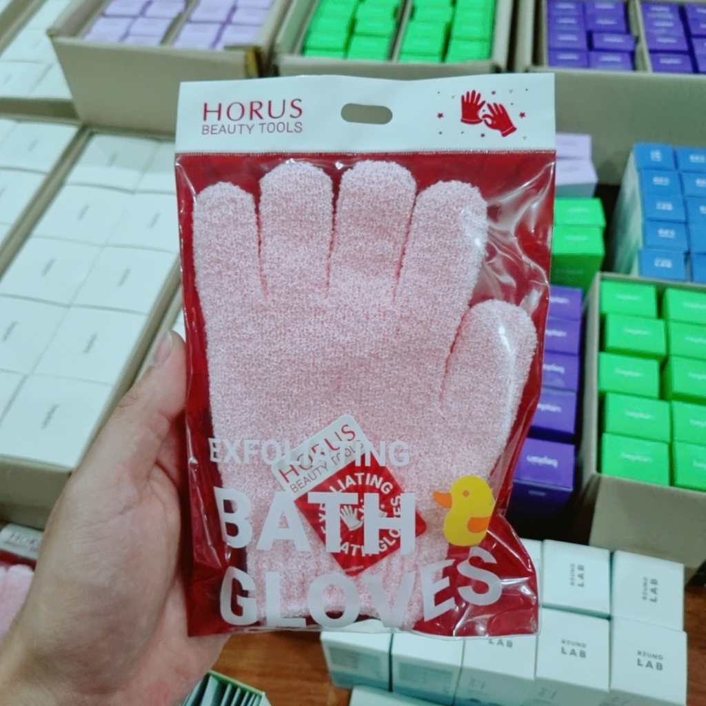 Găng tay tắm Horus Exfoliating Bath Gloves - bao tay tắm tẩy tế bào chết body cao cấp chính hãng