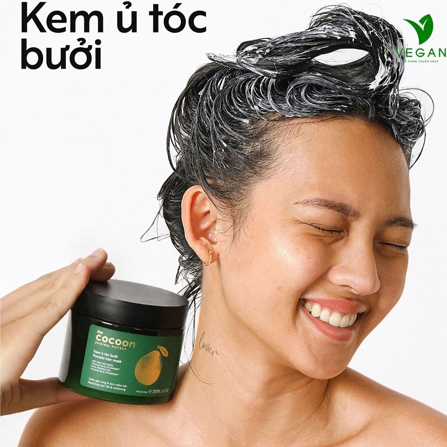 Kem ủ dưỡng tóc tinh hất bưởi pomelo Cocoon giảm gãy rụng và làm mềm tóc the cocoon chính hãng 200ml