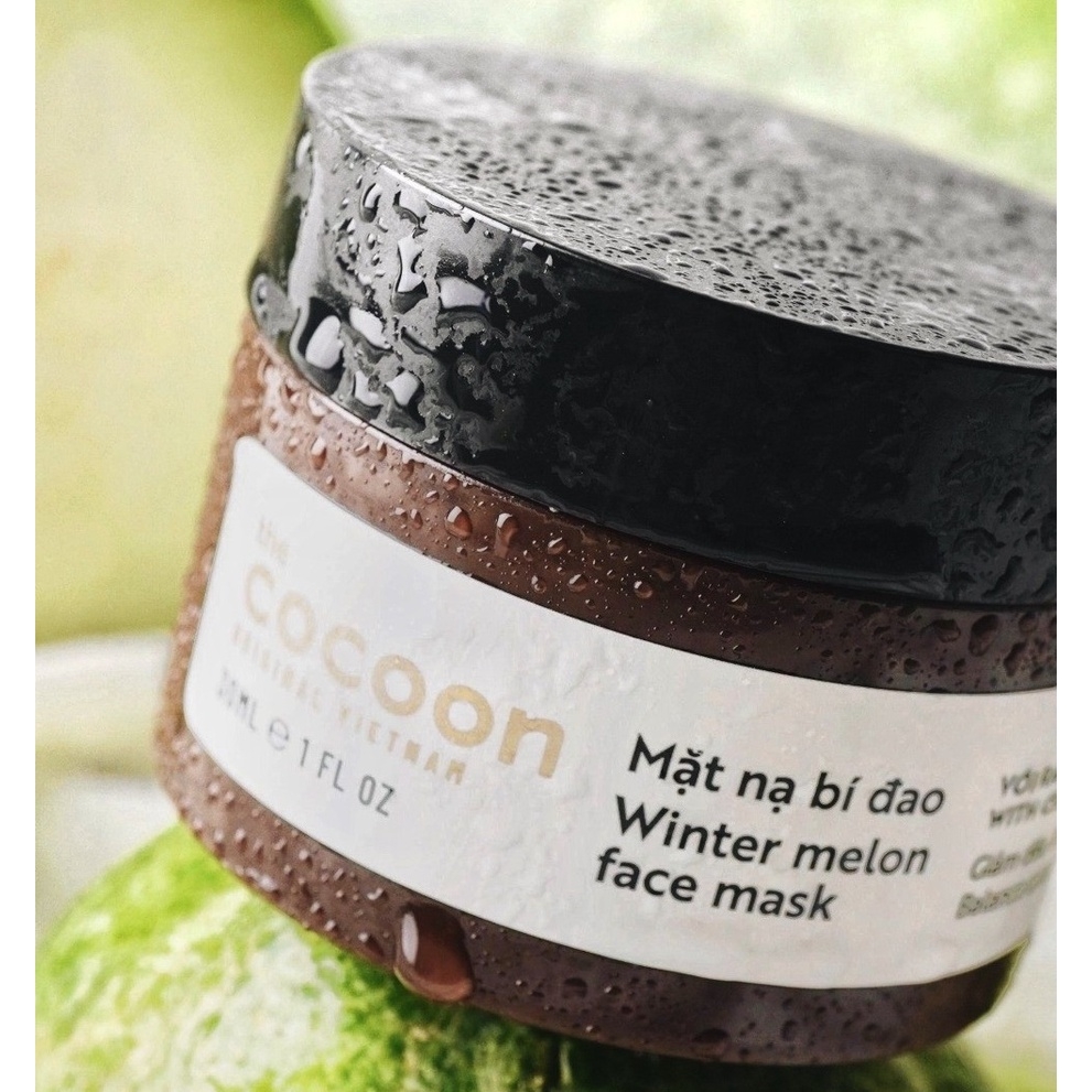 Mặt nạ bí đao Cocoon Mask TheCocoon hỗ trợ giảm dầu và mụn Winter Melon Face 30ml-100ml mua 1 tặng 1