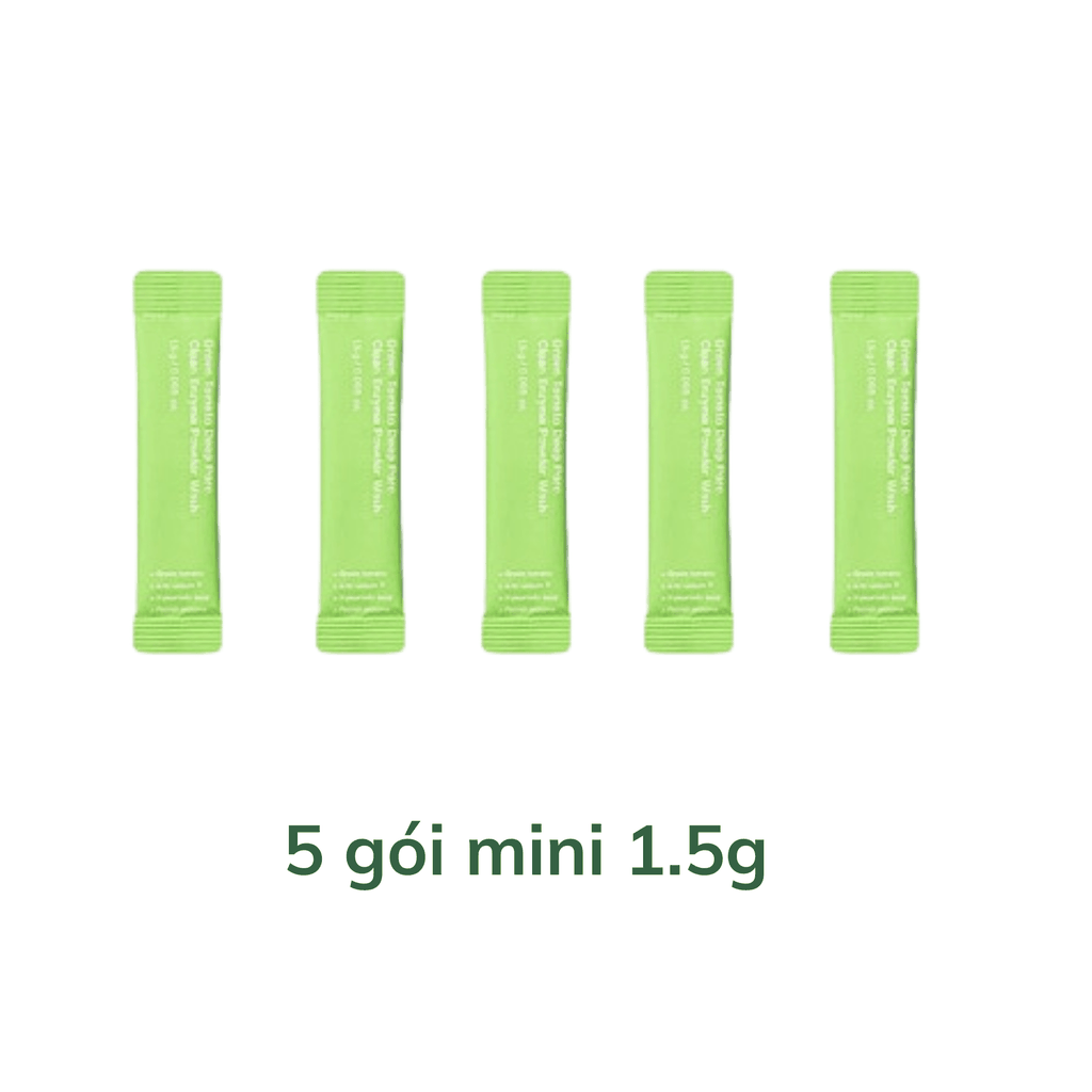 1 gói bột rửa mặt cà chua sungboon green tomato deep pore clean enzyme powder wash 1,5gr