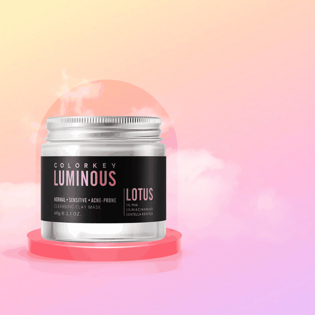 Mặt nạ đất sét COLORKEY LUMINOUS Clay Mask hoa sen - trà xanh 60g/hũ - mặt nạ bùn khoáng color key