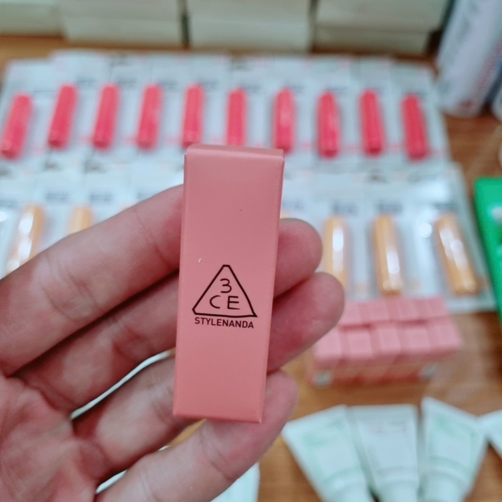 Son kem lì 3CE Velvet Lip Tint 4g minisize - son lì dạng kem 3ce bám màu lâu trôi