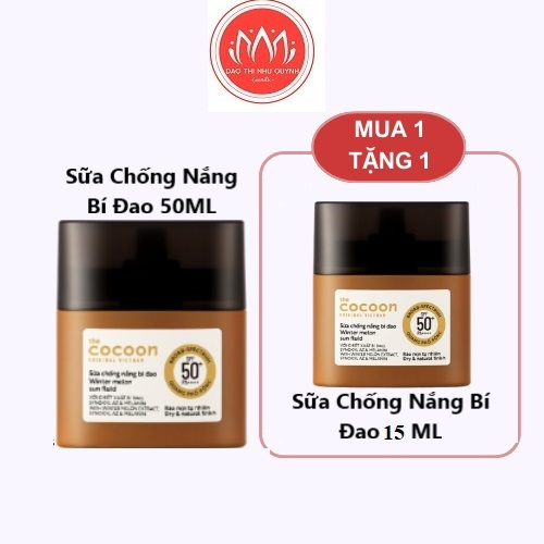 Kem chống nắng Cocoon bí đao - Sữa chống nắng bí đao 5ml - 15ml - 50ml chính hãng