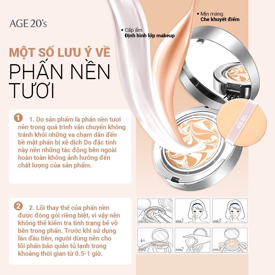 Phấn nền kim cương AGE 20's Essence Cover Pact Diamond Original SPF 50+ PA+++