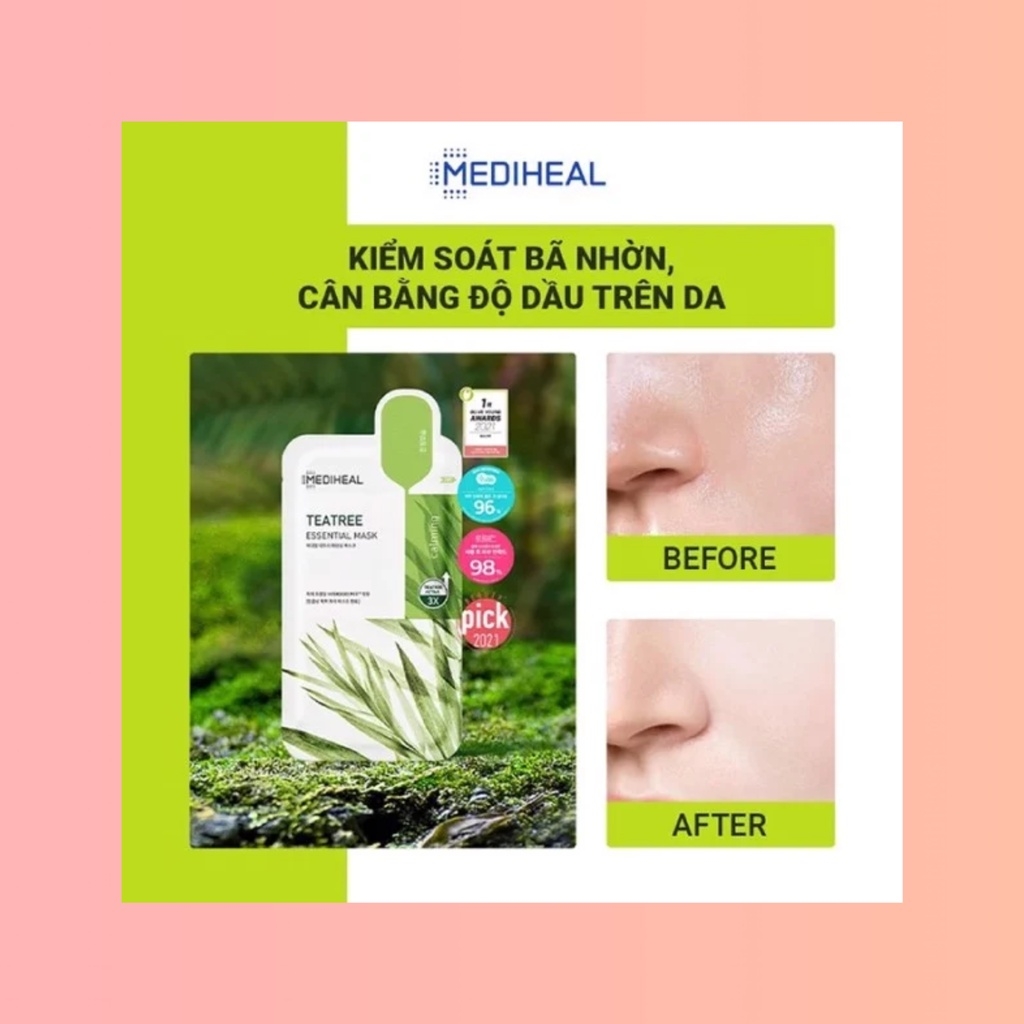 Mặt Nạ Giấy Mediheal Essential Mask Dưỡng Da Mềm Mịn Và Trắng Sáng - 24ml