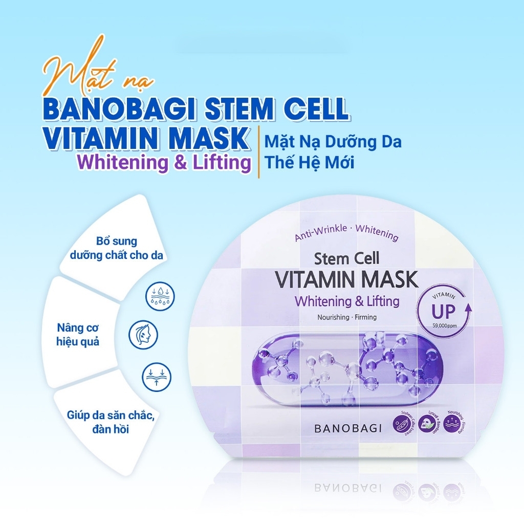 Mặt nạ Banobagi dưỡng da bổ sung Vitamin Vita Genic Jelly Mask Giấy Stemcell BANOBAGI dưỡng ẩm 30ml