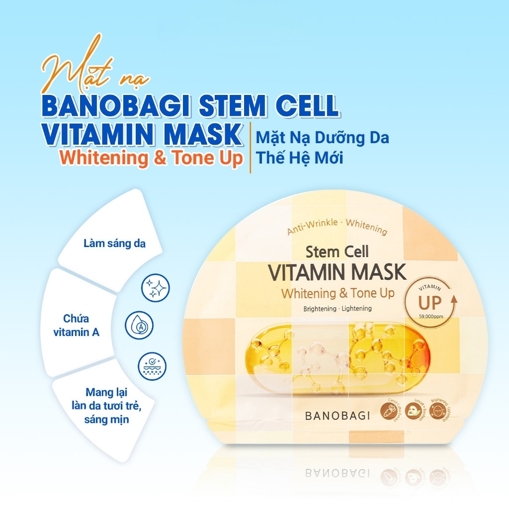 Mặt nạ Banobagi dưỡng da bổ sung Vitamin Vita Genic Jelly Mask Giấy Stemcell BANOBAGI dưỡng ẩm 30ml