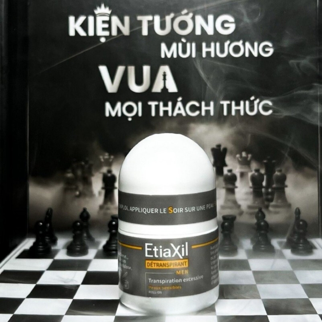 Lăn khử mùi EtiaXil Detranspirant Men Peaux Sensibles Roll-On 15ml - lăn khử mùi cho nam cao cấp