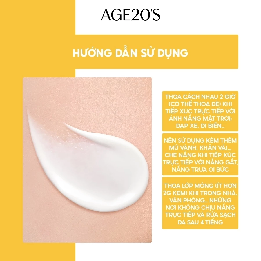 Minisize - Kem chống nắng cấp ẩm làm dịu da Age20's Uv Defense Hydro Calming Sunscreen SPF60+ 6ml