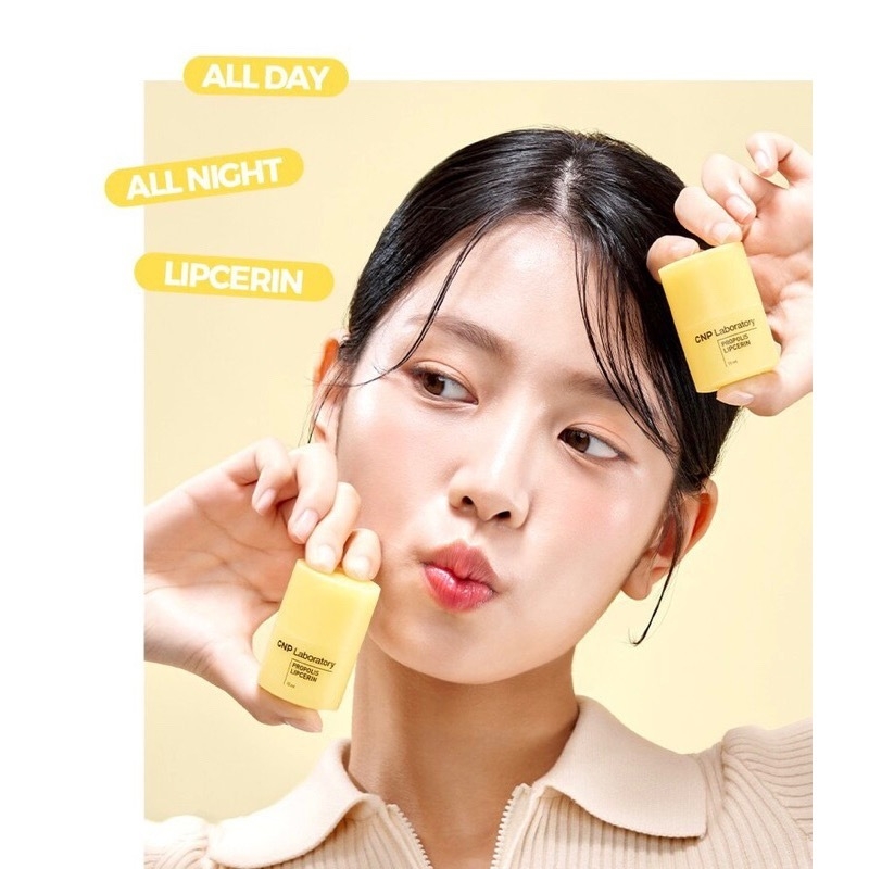 Son dưỡng môi CNP Propolis Lipcerin 15ml - dưỡng môi keo ong cho môi mềm mại, óng mướt chính hãng