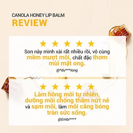 Son dưỡng Innisfree Canola Honey Lip Balm - son dưỡng ẩm mật ong không màu Innisfree 3.5g cao cấp