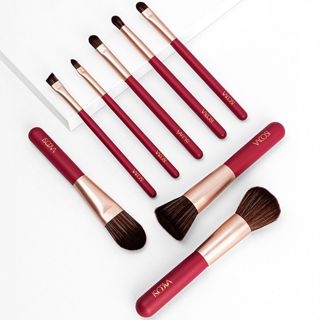 Bộ cọ makeup du lịch 8 cây kèm ví trang điểm nhỏ gọn tiện lợi Vacosi Sisterland Brush Set 8Pcs BC31
