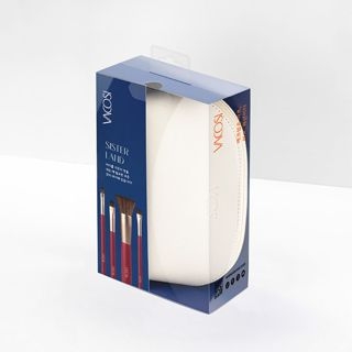Bộ cọ makeup du lịch 8 cây kèm ví trang điểm nhỏ gọn tiện lợi Vacosi Sisterland Brush Set 8Pcs BC31