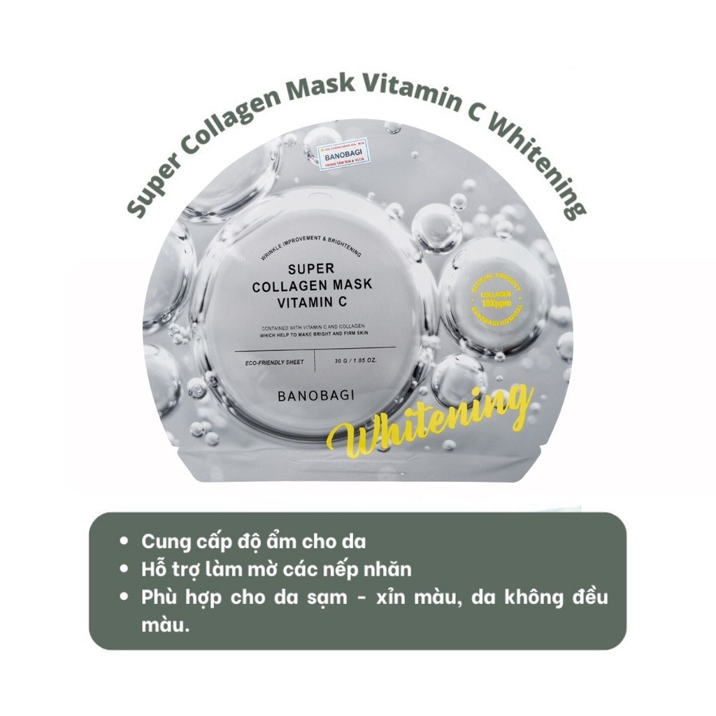 Mặt nạ Banobagi dưỡng da bổ sung Vitamin Vita Genic Jelly Mask Giấy Stemcell BANOBAGI dưỡng ẩm 30ml