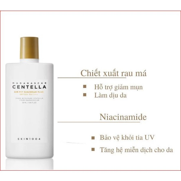 Kem Chống Nắng Chiết Xuất Rau Má Skin1004 Madagascar Centella Air-Fit Suncream SPF50+ PA++++ 20ml- 50ml