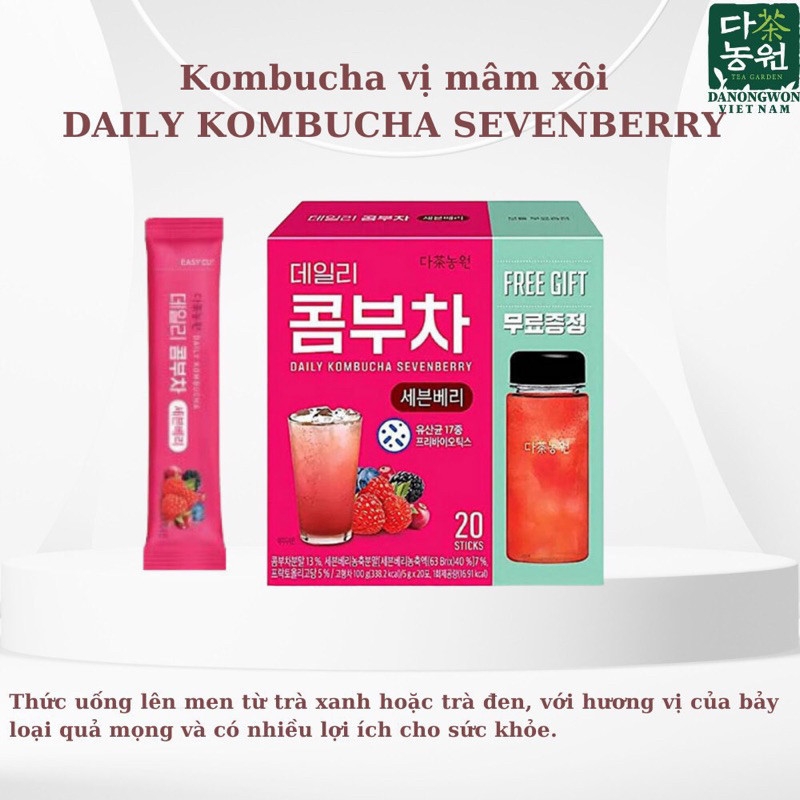 Trà Kombucha Danongwon Daily Hàn Quốc hộp 20 gói