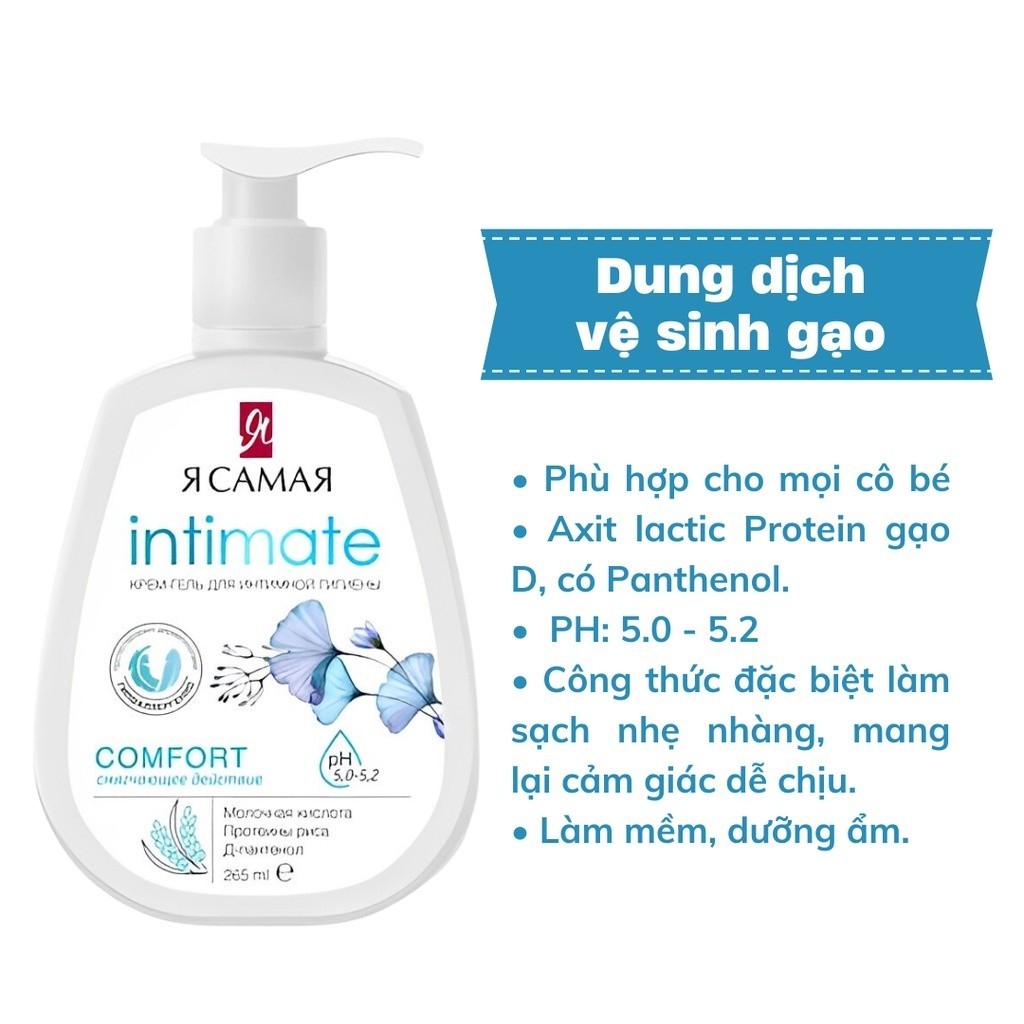 Dung dịch vệ sinh nữ giới Ya samaya Intimate của Nga 265ml - ddvs phụ nữ yasamaya mẫu mới chính hãng