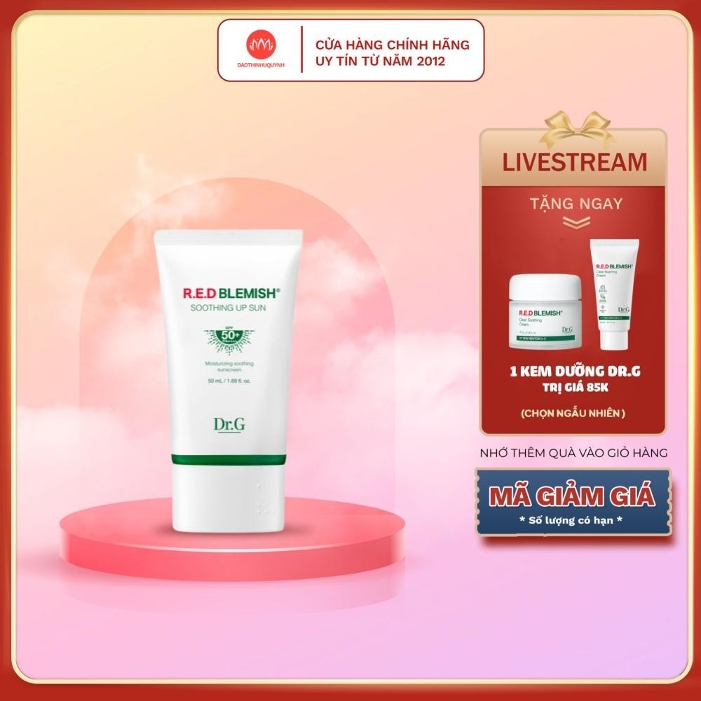 Kem chống nắng Dr.G phổ rộng cho da mụn R.E.D Blemish Soothing Up Sun SPF50+ PA++++ 50ml
