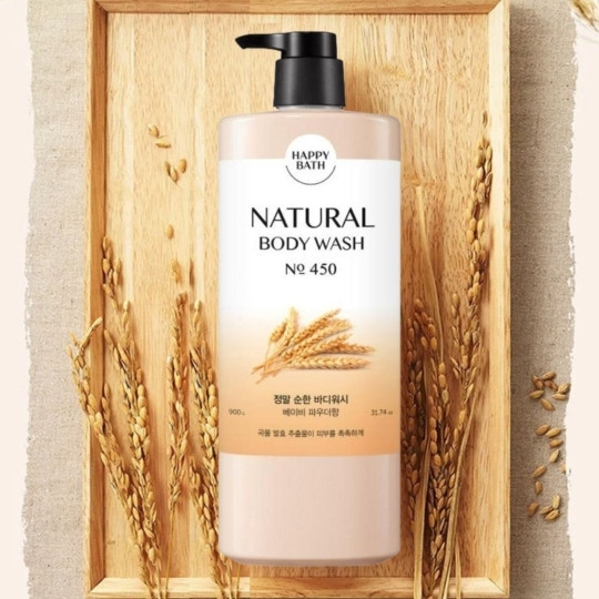 Sữa Tắm Cao Cấp Chiết Xuất Thiên Nhiên Happy Bath Natural Body Wash 900ml | Lúa Mạch | Nước Hoa | Cozy | Hoa Anh Đào