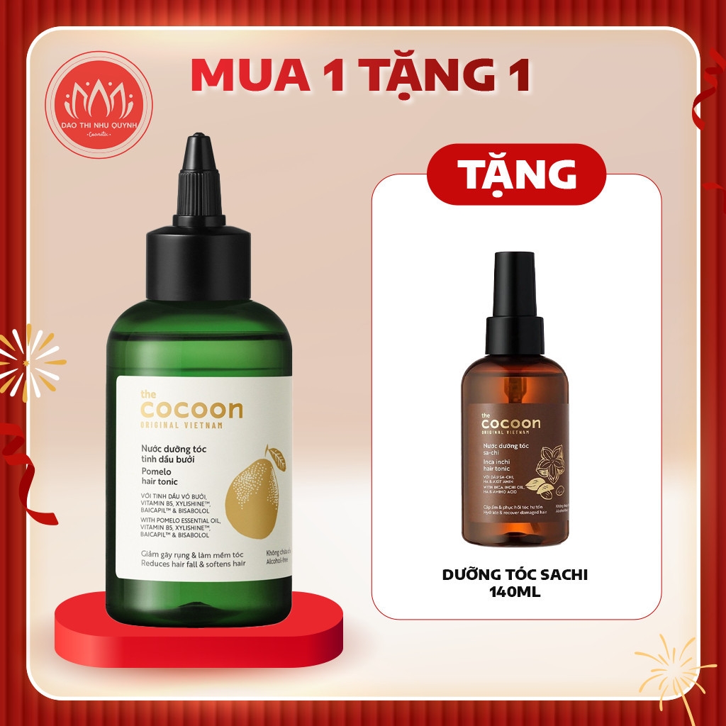 Nước dưỡng tóc bưởi Cocoon Pomelo Hair Tonic tinh dầu bưởi giảm gãy rụng và làm mềm tóc 140ml- 310ml