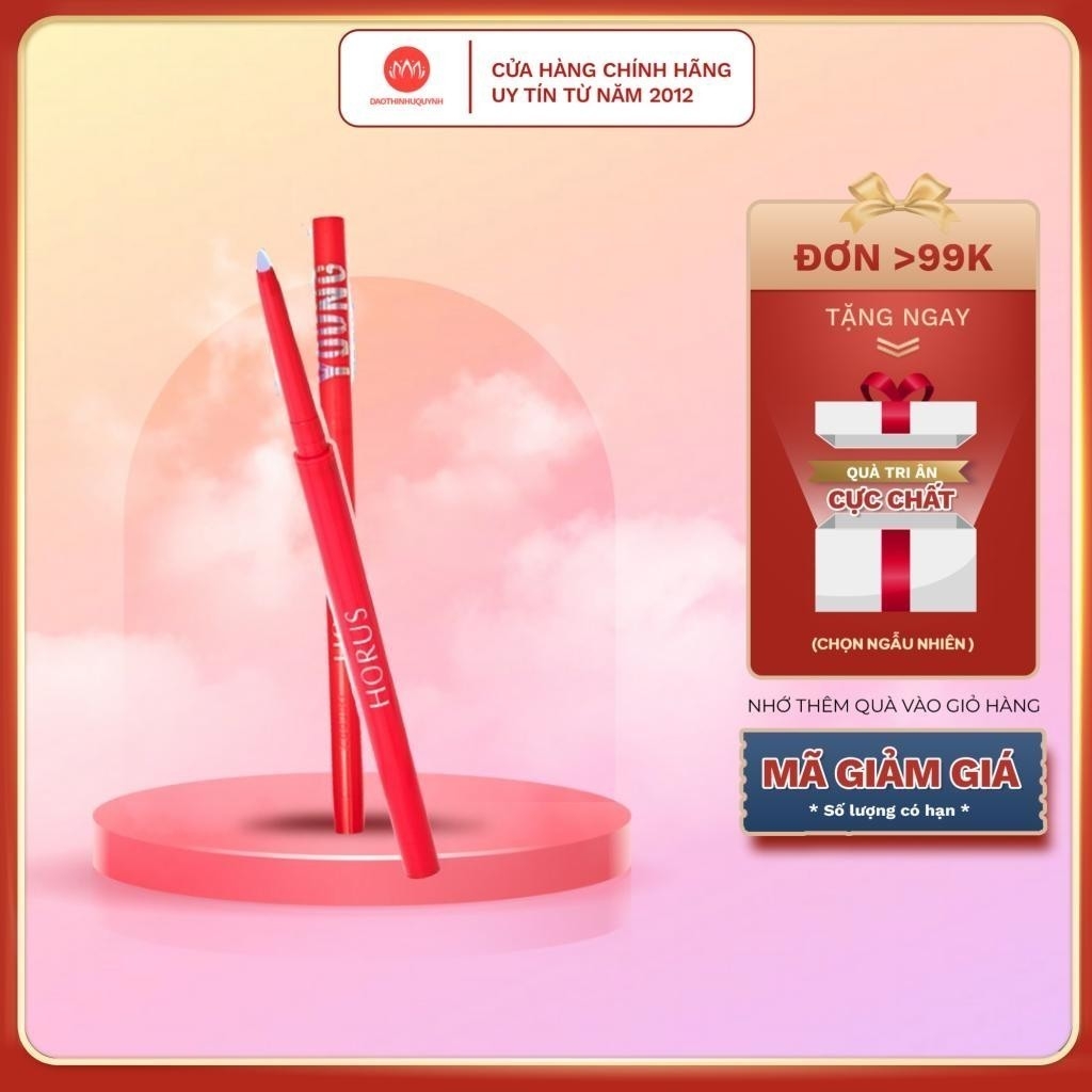 Bút kẻ mắt Horus 4Everyoung Colorful Gel Eyeliner makeup không lem trôi và giữ màu chính hãng 0.1g