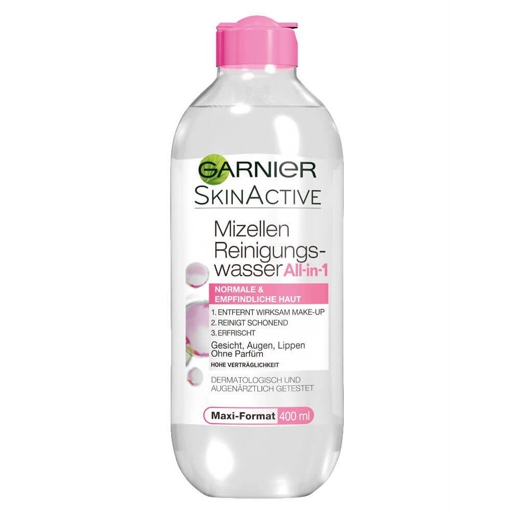 Nước Tẩy Trang GARNIER Micellar Water Skin Mizellen Reinigungs Wasser All in 1 Hồng -Vàng - Xanh 400ml