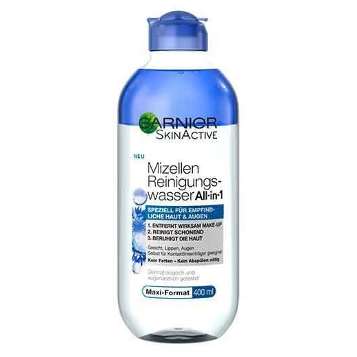 Nước Tẩy Trang GARNIER Micellar Water Skin Mizellen Reinigungs Wasser All in 1 Hồng -Vàng - Xanh 400ml