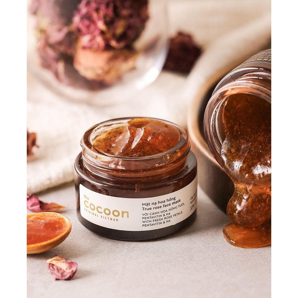 Bộ sản phẩm Cocoon làm sạch, cấp ẩm & phục hồi chuyên sâu từ hoa hồng