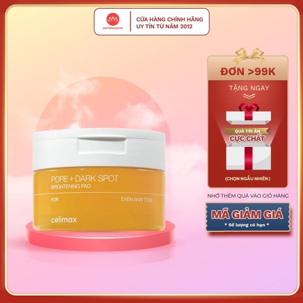 Toner Pad Dưỡng Sáng Da CELIMAX Pore+Dark Spot Brightening 40 Pads 100ml