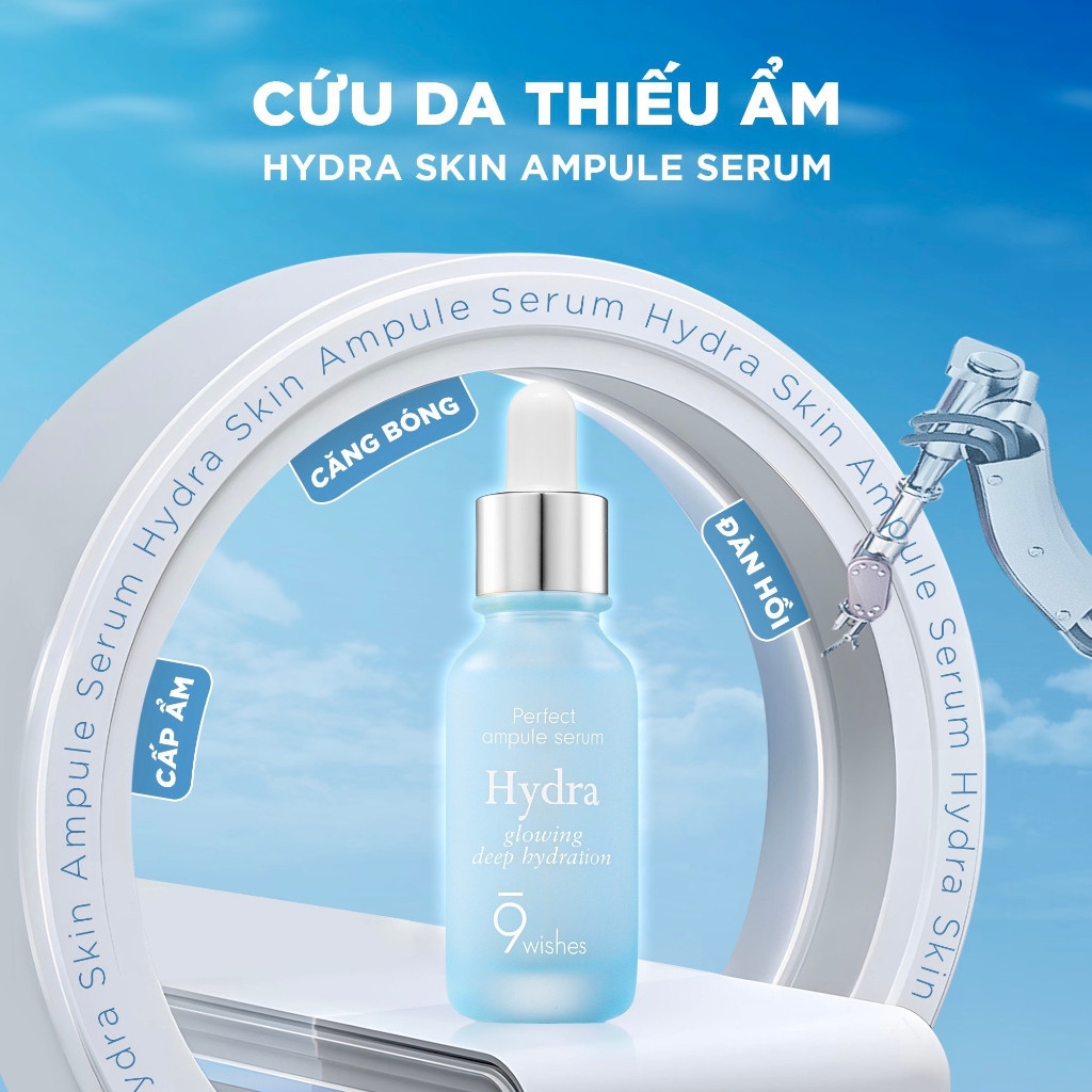 Tinh chất 9Wishes dưỡng da Serum 9 Wishes Ampule 25ml Hydra - Vitamin - Calm - Pine - Collagen - Oxygen