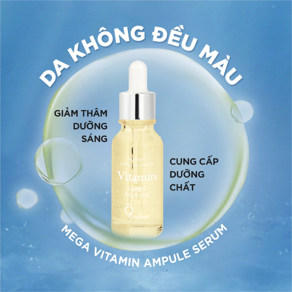 Tinh chất 9Wishes dưỡng da Serum 9 Wishes Ampule 25ml Hydra - Vitamin - Calm - Pine - Collagen - Oxygen