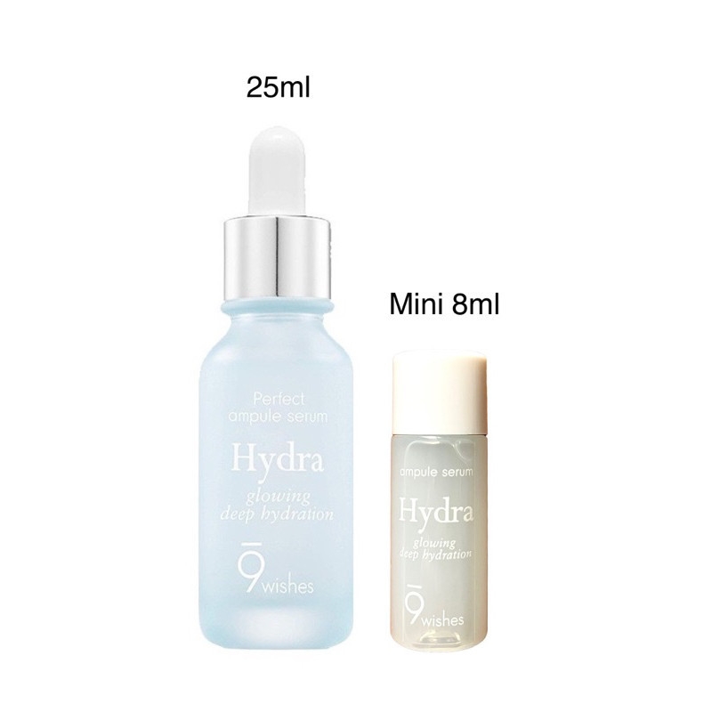 Tinh chất 9Wishes dưỡng da Serum 9 Wishes Ampule 25ml Hydra - Vitamin - Calm - Pine - Collagen - Oxygen