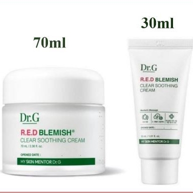 Kem dưỡng Dr.G dưỡng ẩm và phục hồi R.E.D Blemish Clear Soothing Cream DrG RED 10ml 30ml 70ml chính hãng  daothinhuquynh