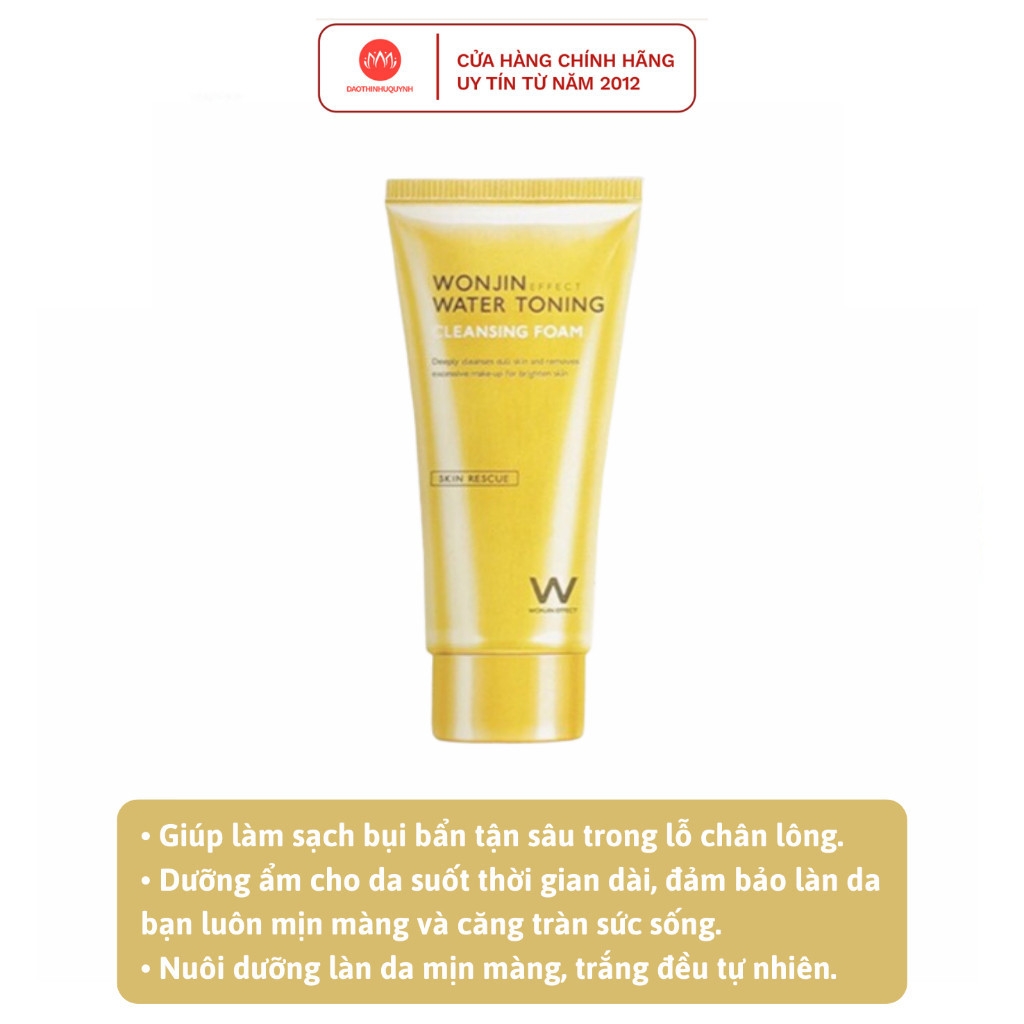 Sữa rửa mặt WonJin Hyaluron - Hydro Vial- Water Toning Cleansing Foam Vàng - Trắng - Xanh Dương- 80ml - 100ml Chính hãng