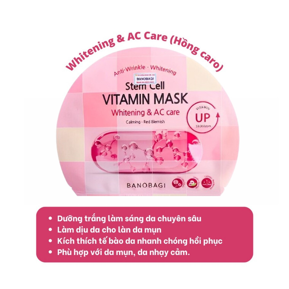 [Mẫu Mới] Mặt Nạ Banobagi Vita Genic Jelly Mask Stem Cell Vitamin Mask 30g