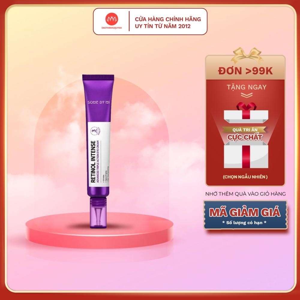 Kem Mắt RETINOL Ngừa Lão Hóa Some By Mi Intensive Advanced Triple Action Eye Cream 3ml- 30ml