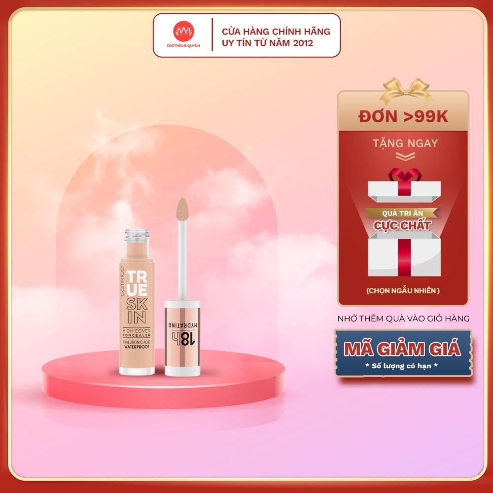 Kem che khuyết điểm 18h Catrice True Skin High Cover Concealer 3 tone da 4,5ml