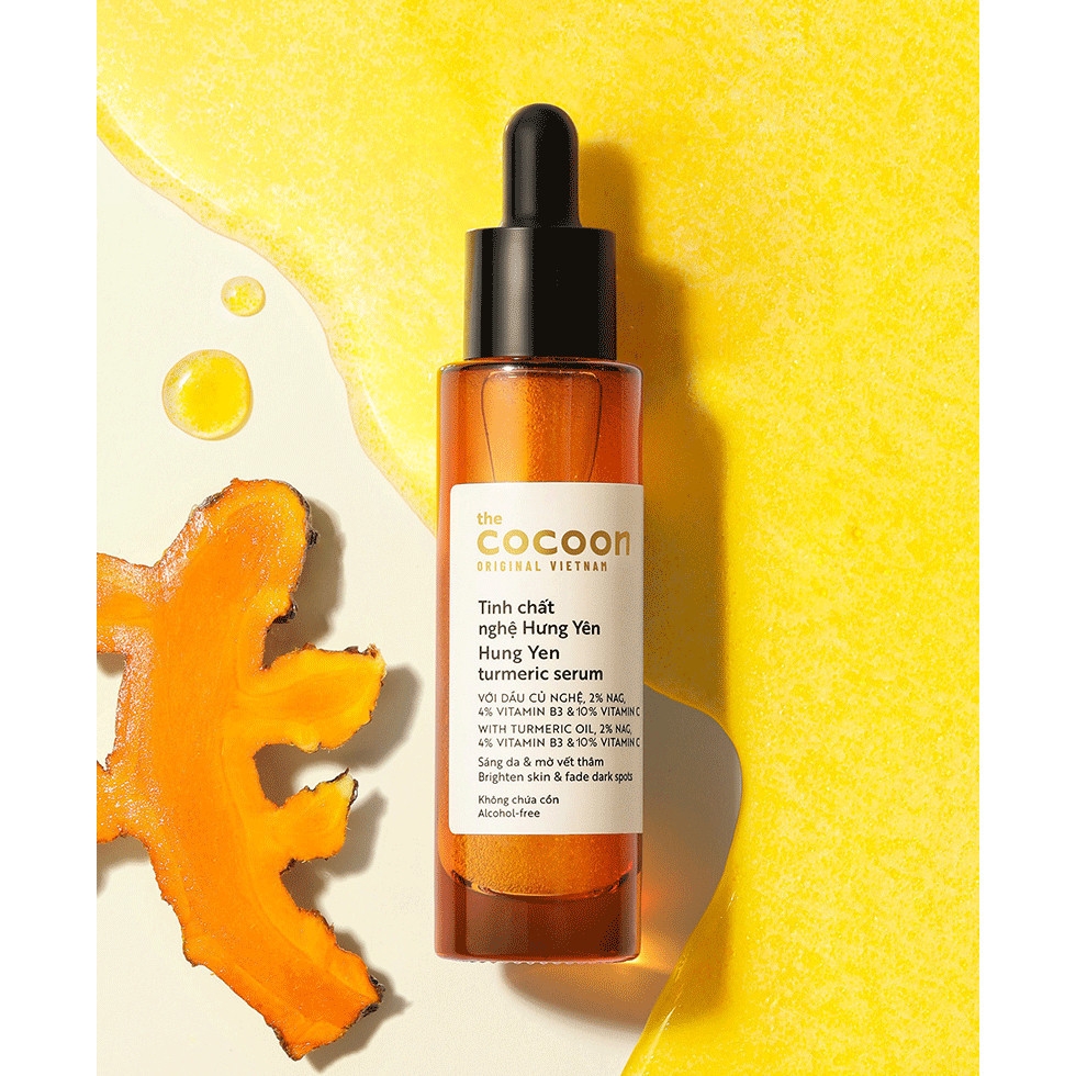 Tinh chất serum Cocoon bí đao - nghệ - hoa hồng giúp giảm mụn, làm sáng da , mờ thâm và cấp nước chính hãng