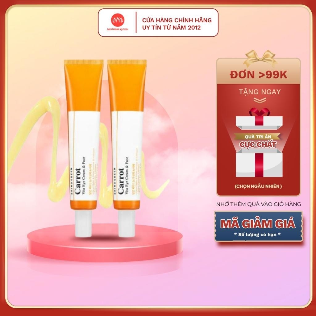 Kem dưỡng Bring Green Carrot Vita Eye Cream & Face DOUBLE