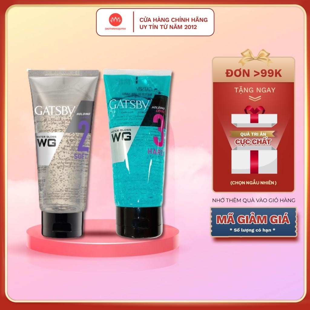 Gel Vuốt Tóc Gatsby Water Gloss Soft Holding Level 2 - 3 Giữ Nếp Và Làm Tóc Bóng Mượt 170g