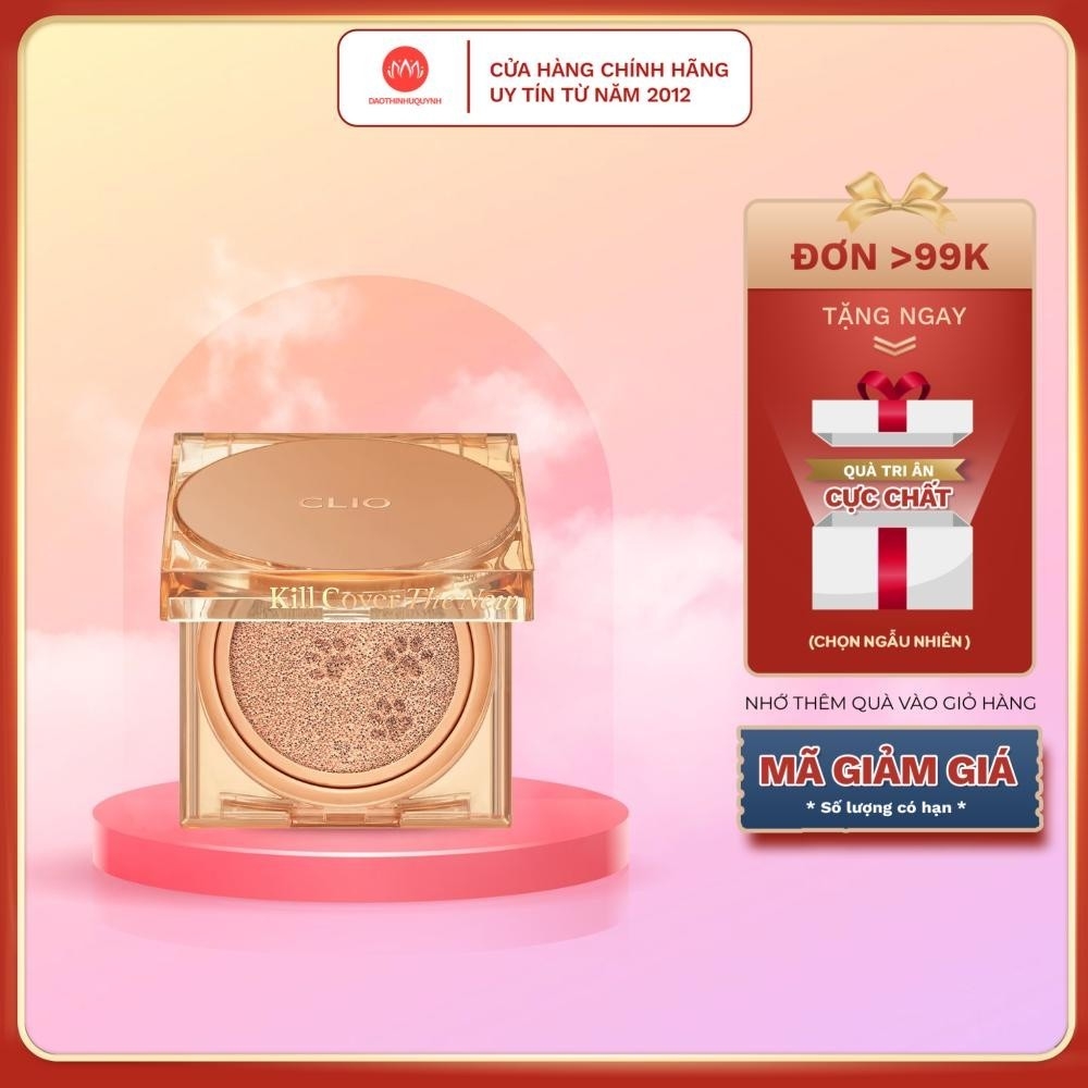 Phấn Nước Che Khuyết Điểm Clio Kill Cover The New Founwear SPF50+ PA+++ 15g (Tặng kèm lõi+sticker)