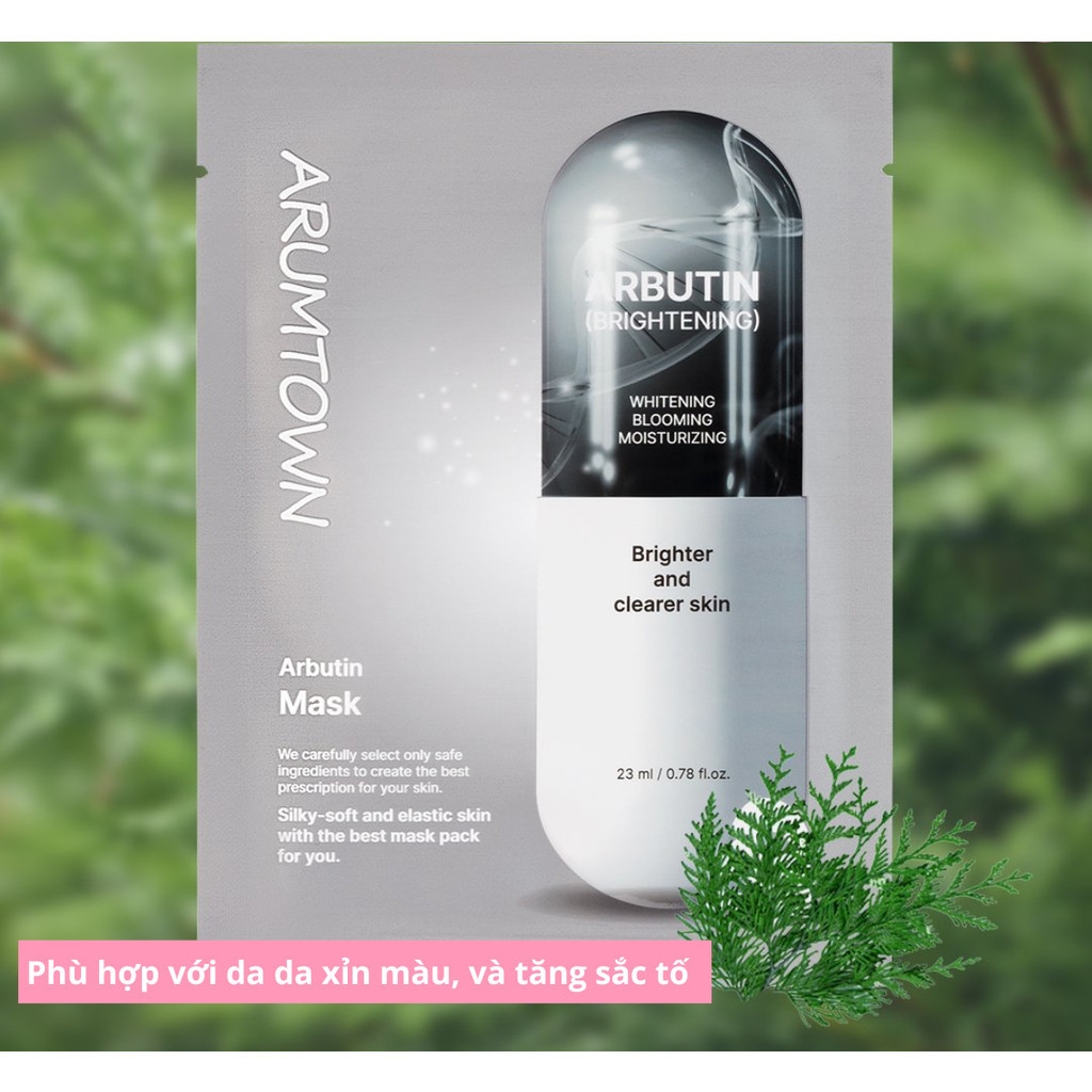 Mặt Nạ Giấy Arumtown Mask Dưỡng Ẩm, Dưỡng Sáng, Đều Màu Da, Tái Tạo Da, Ngừa Lão Hóa 23ml