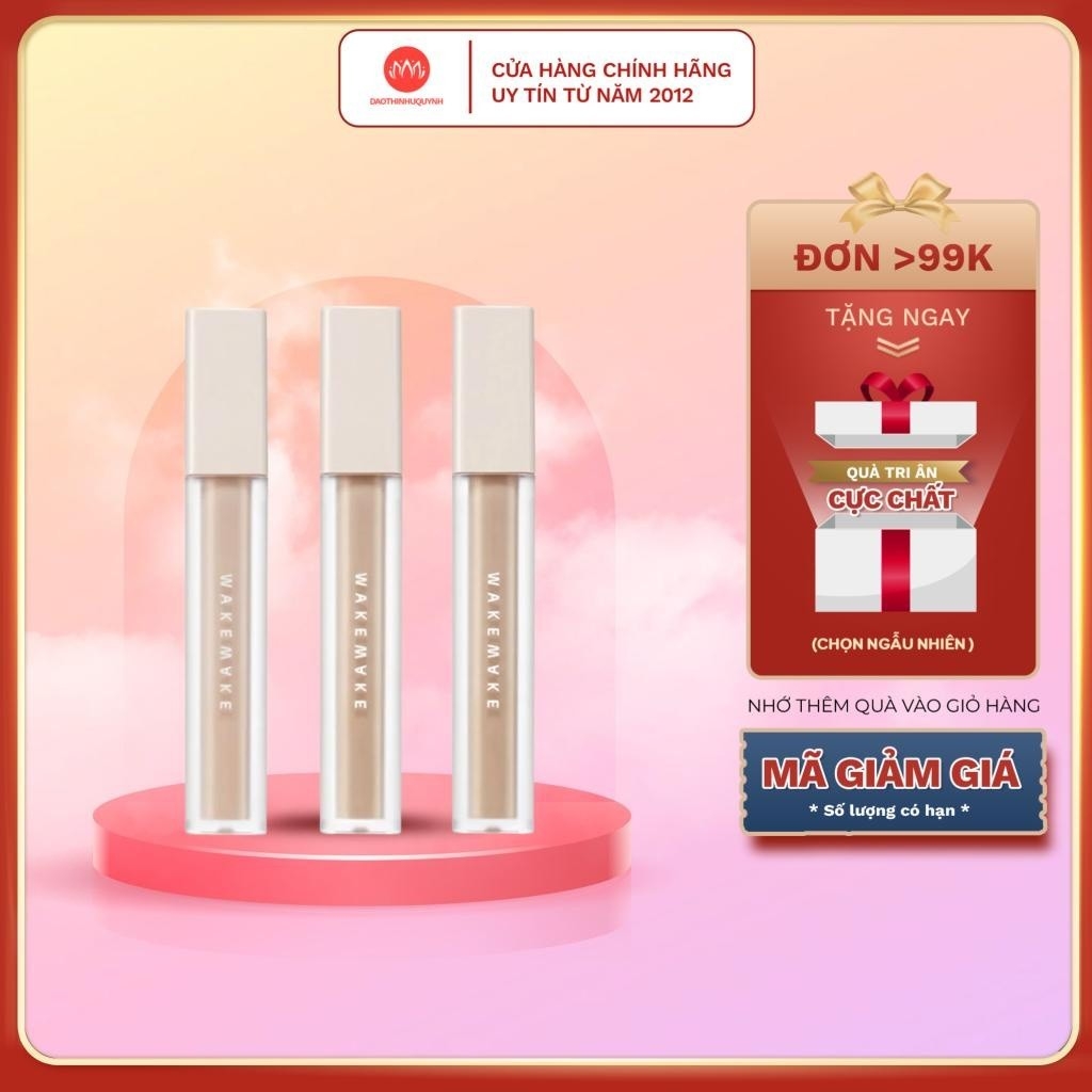 Kem che khuyết điểm Wakemake Defining Cover Concealer 6g