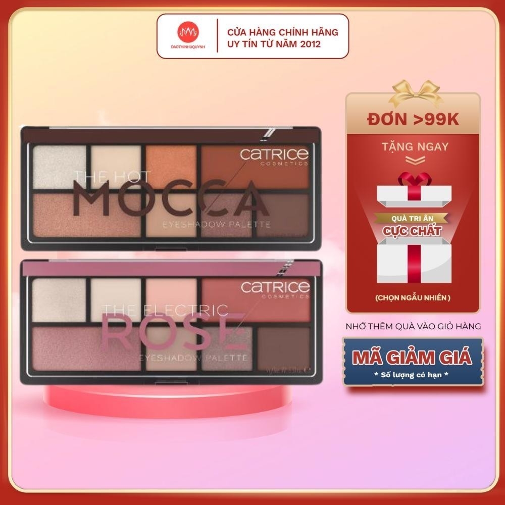 Bảng phấn mắt Catrice Eyeshadow Palette 8 màu kết cấu chắc độ bám cao 9g